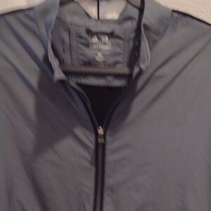 Adidas Men's Charcoal Windbreaker Clima Cool Golf